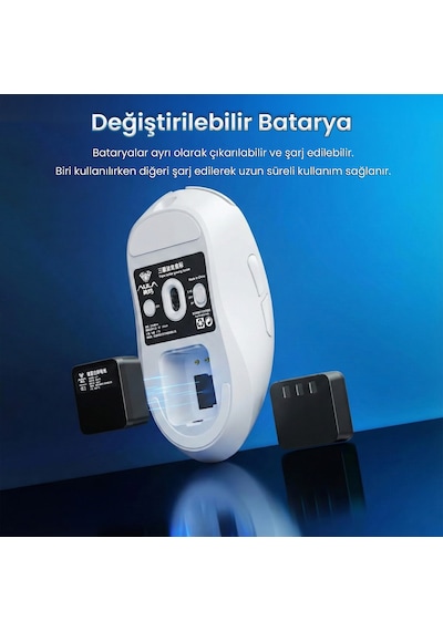 Aula Sc900 Pro Paw3395 Sensör 26000 Dpı 8000hz Kablolu Ve Kablosuz Gaming Oyuncu Mouse Beyaz Sc900pro