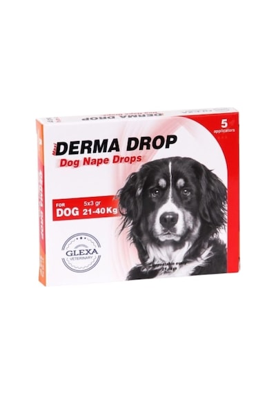Maxi Derma Drop Albino Köpekler İçin Ense Damlası 21-40 KG 5 x 3 G