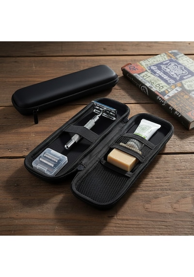 Microcase Seyehat İçin Traş Bıçağı Taşıma Kılıfı 21x9cm Al5356 Kılıf