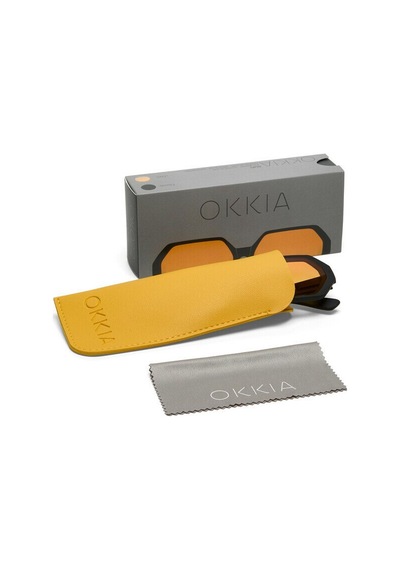 Okkia Andrea Altıgen Unisex Güneş Gözlüğüsiyah / Lens : Sarı Siyah