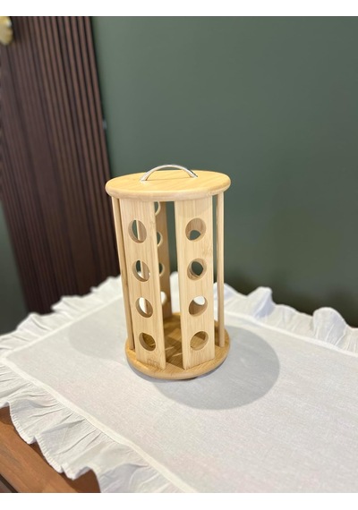 Bambu Kapsül Kahve Döner Stand, Bej, 20 X 30 Cm Çok Renkli