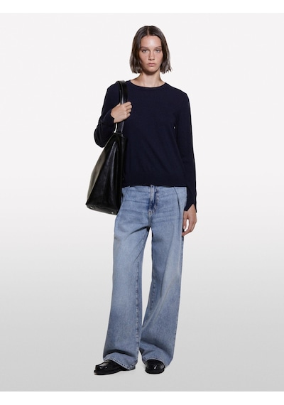 Sisley Kdn Kaşmir Karışımlı Regular Fit Kazak Kadın Lacivert Kazak - 324a102hm100f