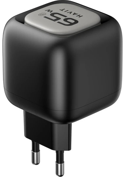 Havit Uc253 65w Gan Hızlı Şarj Adaptörü Geri Çekilebilir Kablolu Pd Type-c - Gri Siyah 65w Şarj Cihazı