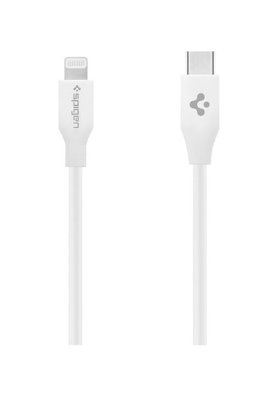 Spigen C10CL USB-C to Lightning Cable White (1m/Apple Uyumlu iOS MFI Certified) 000CA25416