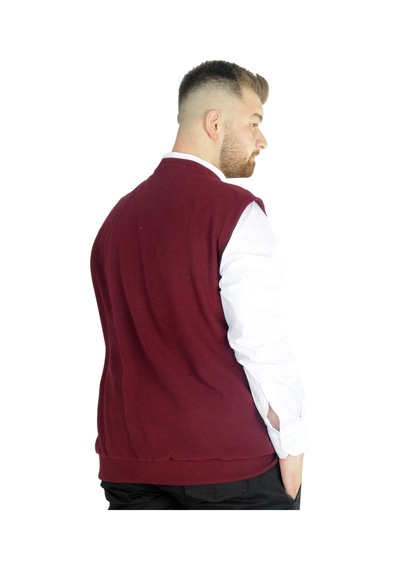 Mode Xl Büyük Beden Erkek Yelek Selanik 20545 Bordo 001