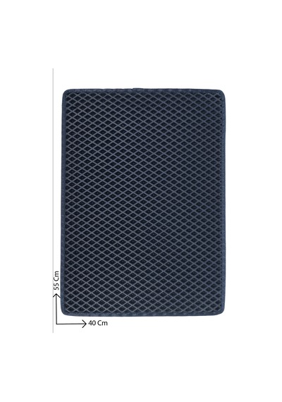 40x55 Cm Hücreli Kedi Kumu Paspası Kedi Matı Kedi Tuvalet Önü Paspası Lacivert