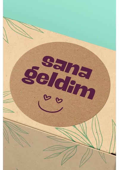 Sana Geldim Kraft Sticker 3x3cm St2261 Çok Renkli