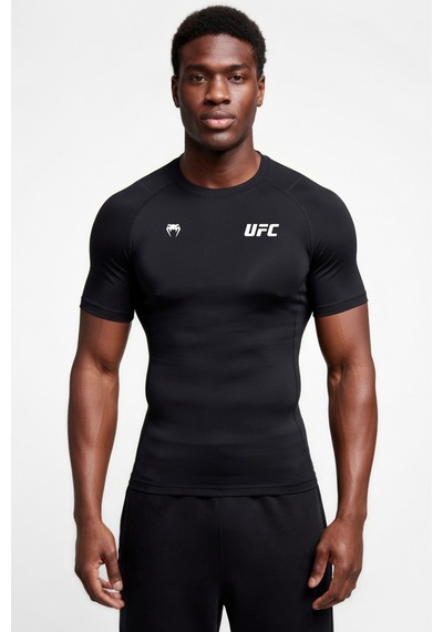 Premium Ufc Siyah Kısa Kol Compression Erkek T-shirt Spor Gym Fitness Boks Kickboks Mdl7 Siyah
