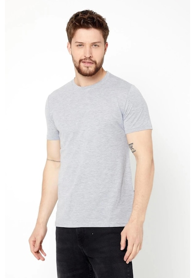 Erkek Çok Renkli %100 Pamuk T- Shirt Regular Fit Rahat Kesim Bisiklet Yaka 5'li Basic Tişört Paketi Haki