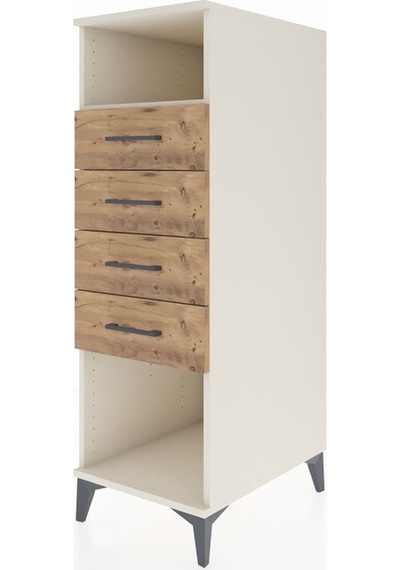 Kronos Dolap Tek Raflı 4 Çekmeceli 44x59x134 Aytaşı-çam Aytası