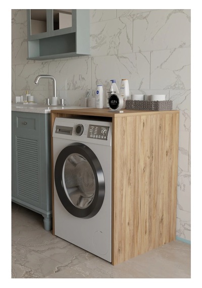 Modern Çamaşır Makinesi Kaplama Dolabı Tezgah Koruyucu Çok Amaçlı Banyo Düzenleyici Atlantik Çam Modern Çamaşır Makinesi Kaplama Dolabı Tezgah Koruyucu Çok Amaçlı Banyo Düzenleyici Atlantik Çam