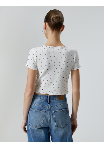Koton Kısa Kollu Crop Tişört Bisiklet Yaka Baskılı Dokulu Pamuklu Ekru Desenli 4sal10059ık 4SAL10059IK0D1 Ekru Koton Kısa Kollu Crop Tişört Bisiklet Yaka Baskılı Dokulu Pamuklu Ekru Desenli 4sal10059ık 4SAL10059IK0D1 Ekru
