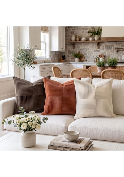 2 Paket Pas Boho Dekoratif Kırlent Kılıfları 45 X 45 Cm Kanepe Yatak Kanepe İçin, Çiftlik Evi Sonbahar Ev Dekoru, Diğer