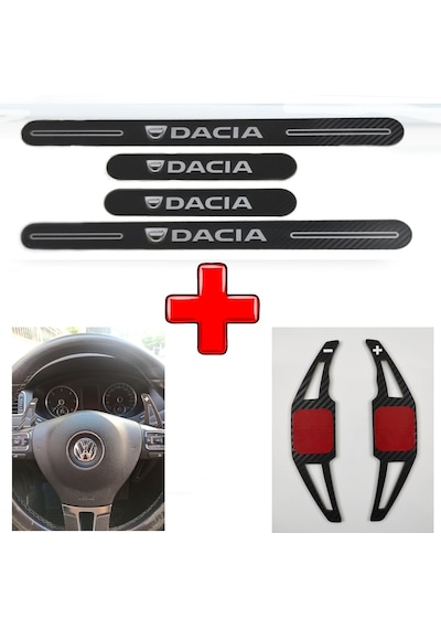 Dacia Sandero Uyumlu Carbon Kapı Eşiği + F1 Kulakçık (551019295)