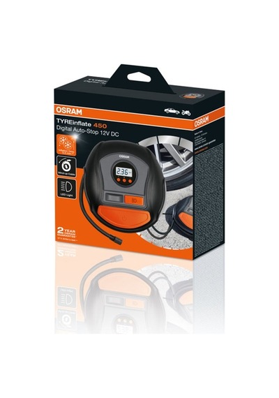 Osram 12V Lastik Şişirme Hava Kompresörü Led Işıklı 120W 90Db 80P