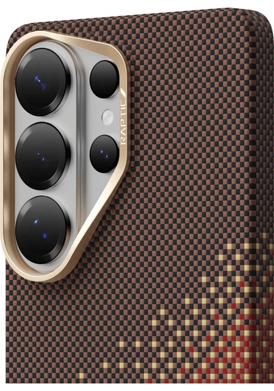 Galaxy S26 Ultra Uyumlu Kılıf M-safe Şarj Özellikli Raptic Aramid Skin Serisi Kapak Kahverengi Kahverengi