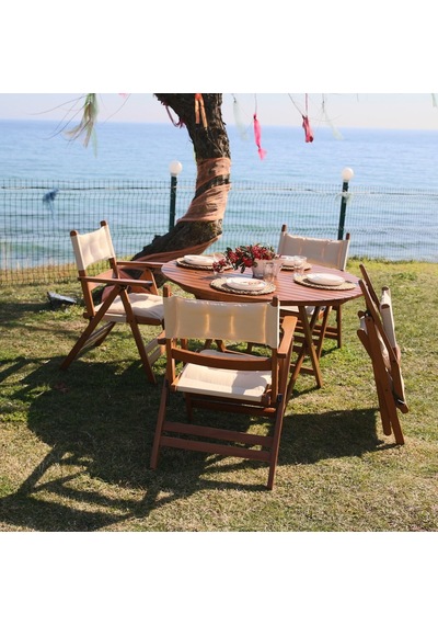 Marmaris Katlanır Ahşap Bahçe Balkon Seti: 120Lik Masa +4Sandalye Marmaris Katlanır Ahşap Bahçe Balkon Seti: 120Lik Masa +4Sandalye