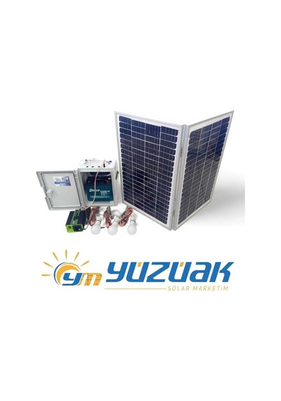 Yüzüak 24 AH Akü 100W Panelli TV-Laptop-Lamba ve Telefon Şarj Sistemi
