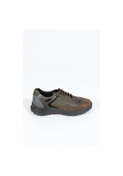 Dgn 9747 Erkek Bağcikli Sneakers Ayakkabi Kahve Nubuk