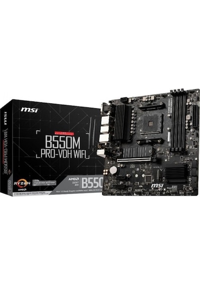 MSI B550M PRO-VDH WIFI DDR4 M2 PCIe NVME HDM   DP PCIe 16X v4.0 A