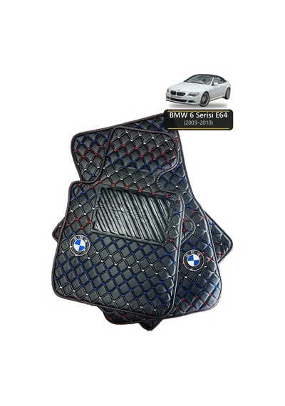 Oto Halı Paspas Bmw 6 Serisi E64 2003-2010 Uyumlu M Performance M Teknik Sport Kaymaz & Şık Tasarım