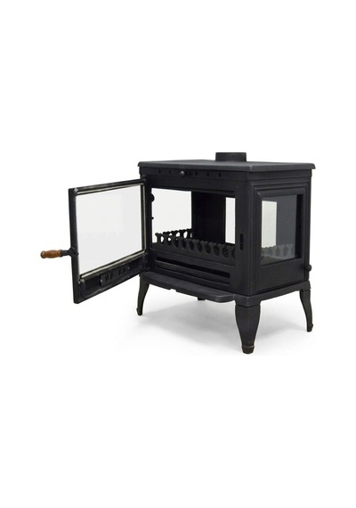Dorello Odun Kömür Sobası Tam Pik Döküm 3 Camlı Şömine Sobası Drl-043