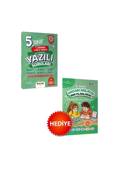 Hocam Anlatır 5. Sınıf Konu Anlatımlı Yazılı Provaları Tamamı Video Destekli-hediye Planlama Kitapçığı-169888