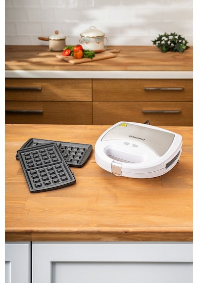Homend Toastbuster 1319H Waffe&Tost Makinesi (Çıkartılabilir Plakalı)