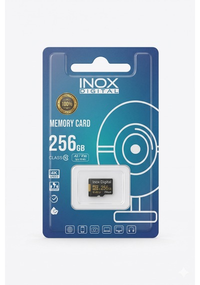 Inox 256 Gb Micro Sd Hafıza Kartı Class 10 Güvenlik Kamerası Uyumlu Sürekli Kayıt