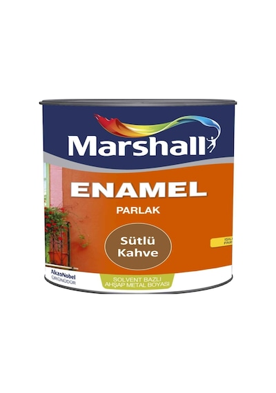 Marshall Enamel Parlak Ahşap Ve Metal Boyası Sütlü Kahve 2.5 L