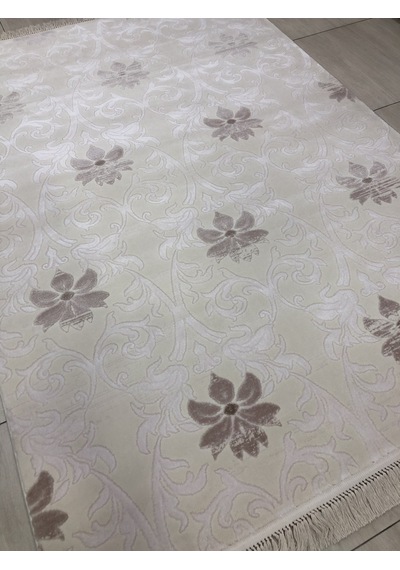 Flora Halı Ezo 0767 A 165X230 Beyaz Pudra 4 M2 Halı !