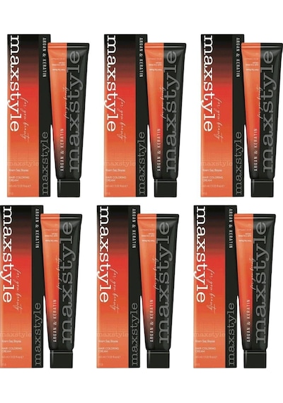 Maxstyle Sps508 Argan Ve Keratin 2025/08.43 Sultan Bakırı 60 Ml 6 Adet Saç Boyası Oksidansız