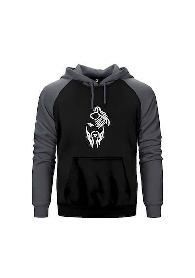 Hayko Cepkin Yeni Logo White Gri Renk Reglan Kol Sweatshirt / Hoodie