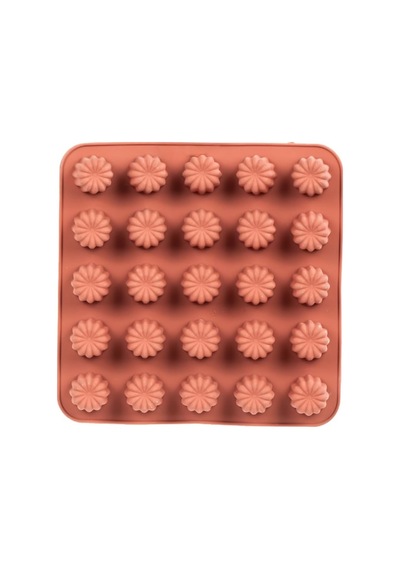30044 Silikon 25li Muffin Kalıbı Çiçek Kek Kalıbı Kalıbı Kiremit 24 24cm Diğer
