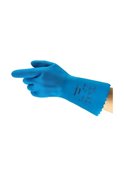 Ansell Alphatec 87-029 Kimyasal Dayanıklı, Doğal Kauçuk Lateks El