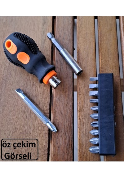 Tombul Kısa Tornavida Seti 13 Parçalı Bits Uzatma Seti 14 Hex