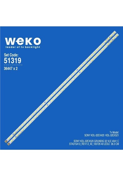 Sony Kdl-32ex420 32'' 2 Adet Tv Led Bar Tvnizin İçindeki Led Barla Aynısı Olduğunu Görmeden Almayınız. Led Bar Ürünlerinde Paket Açıldığında İade Kabul Edilmemektedir.