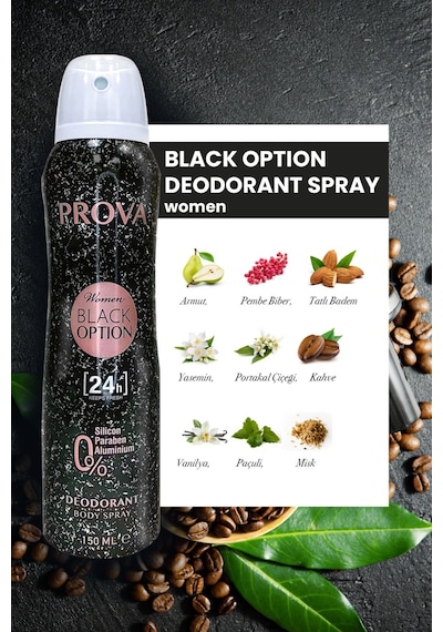 Prova Black Option Kadın Deodorant 3 x 150 ML