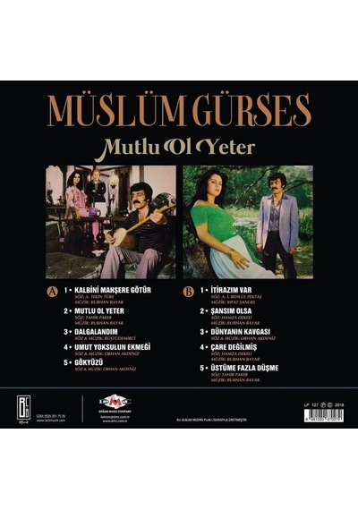Müslüm Gürses - Mutlu Ol Yeter 33 Devir Plak