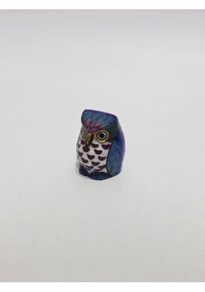 Antika Cloisonne Minyatür Baykuş 4,4x3,6cm 150