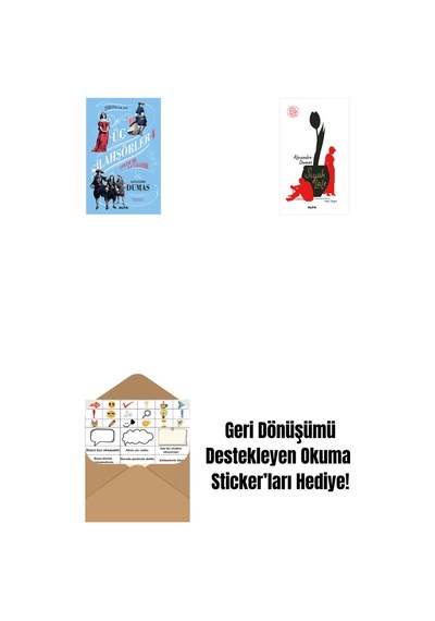 Üç Silahşörler 4 - Louise De La Valliere Ciltli + Siyah Lale + Okuma Sticker'ları