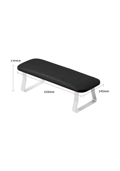 Düz Metal Ayaklı Ergonomik Manikür Sehpası Siyah Manikür Kol Desteği H9w