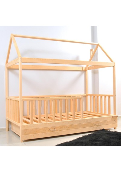 Markaawm Markaawm Montessori Çocuk Yatak Yavrulu Çekmeceli 90X190 Karyola Akçaağaç