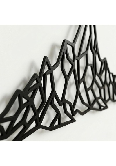 Tr Dağ Duvar Sanatı - Geometrik Dağ Sırası - 3d Duvar Silueti Metal Duvar Dekoru Ofis Dekorasyonu Yatak Odası Otur Diğer