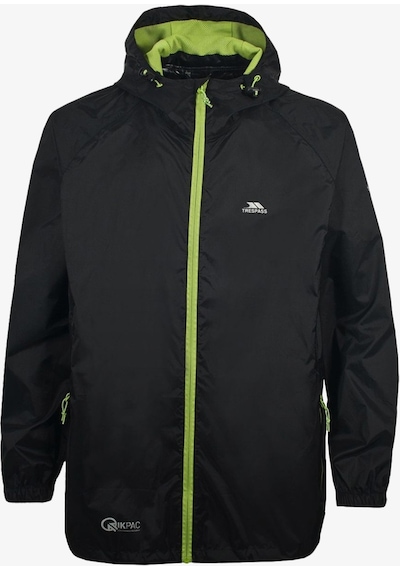 Trespass Qikpac Jacket Unisex Siyah Yağmurluk Uajkraı10001-blk Siyah