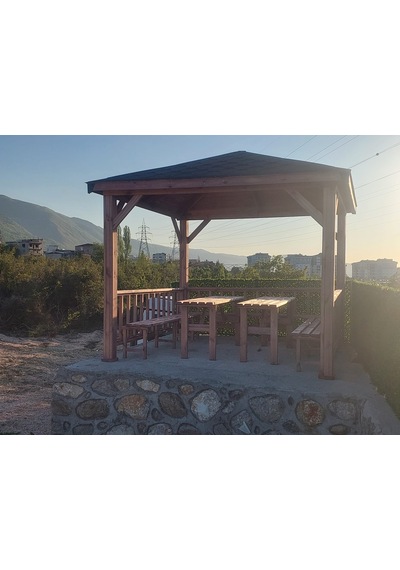 Şen Mobilya Ahşap Çardak Çardak P021 Maun