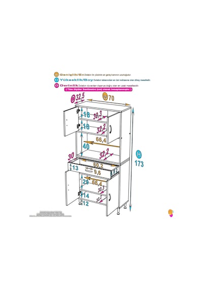 Eliusta Artex 70 Cm Yüksek Organizasyonlu Boy Dolabı 70x173x32,5 Cm Beyaz Banyo/mutfak Dolabı Beyaz Eliusta Artex 70 Cm Yüksek Organizasyonlu Boy Dolabı 70x173x32,5 Cm Beyaz Banyo/mutfak Dolabı Beyaz
