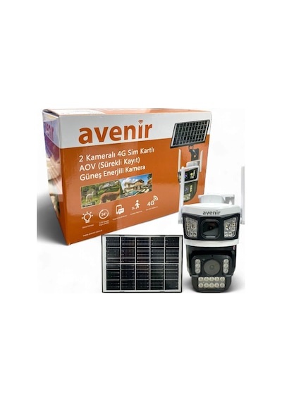 Avenir Av-s425 6mp 2 Kameralı Aov 4g Sim Kartlı Solar Kamera