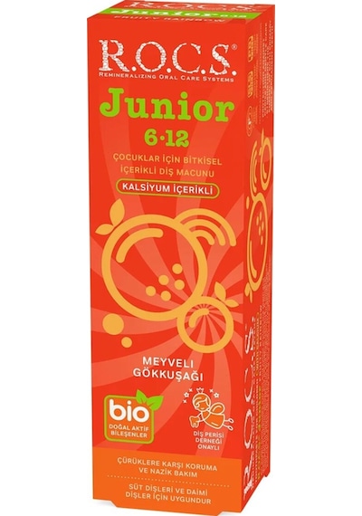 Rocs Junior 6-12 Yaş Meyveli Gökkuşağı Diş Macunu 60 Ml