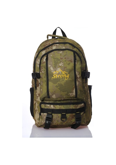 Strong Bag Strong 17-18.4 İnch Laptop Bölmeli Büyük Boy Sırt Çantası ,dağcı Çantası,seyahat Kamp Çantası Yeşil Kamuflaj